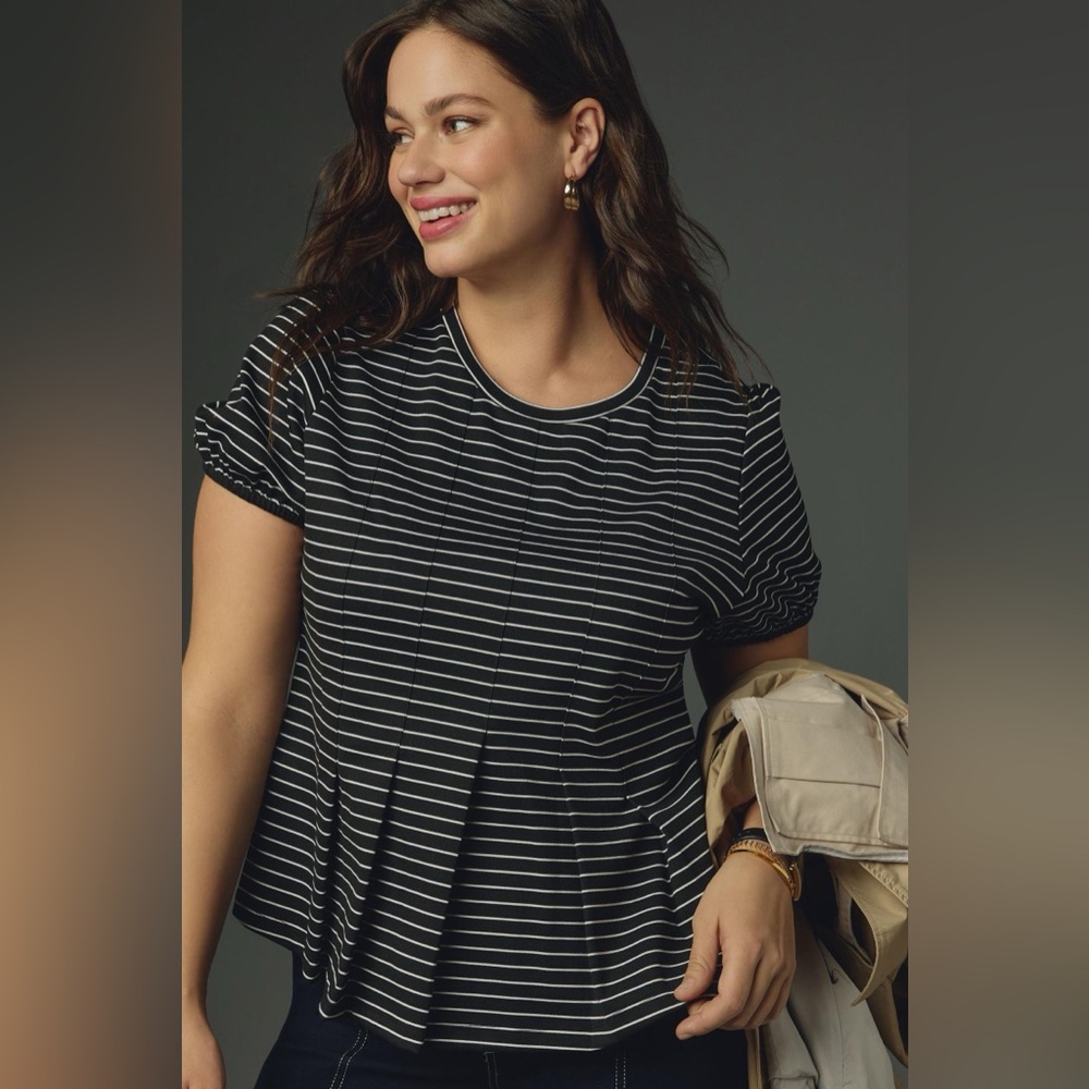Anthropologie Maeve Corset Peplum Top XL